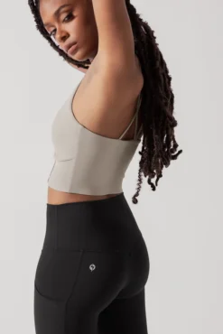 Cleo Corset Crop Bralette - Taupe -Popflex Store CleoCropBraTaupe A1003 0654 Edit