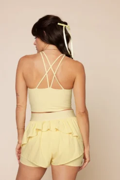 Cleo Corset Crop Bralette - Buttercream -Popflex Store CleoCropBralette A1003 Socks FrenchButtercream L1014 01029 Edit