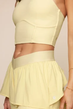 Cleo Corset Crop Bralette - Buttercream -Popflex Store CleoCropBralette A1003 Socks FrenchButtercream L1014 01047 Edit