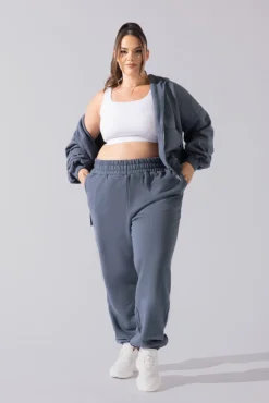 Cloud Rollover Sweatpant - Denim Blue -Popflex Store Cloud Sweatpants Denim Blue 3033 0101