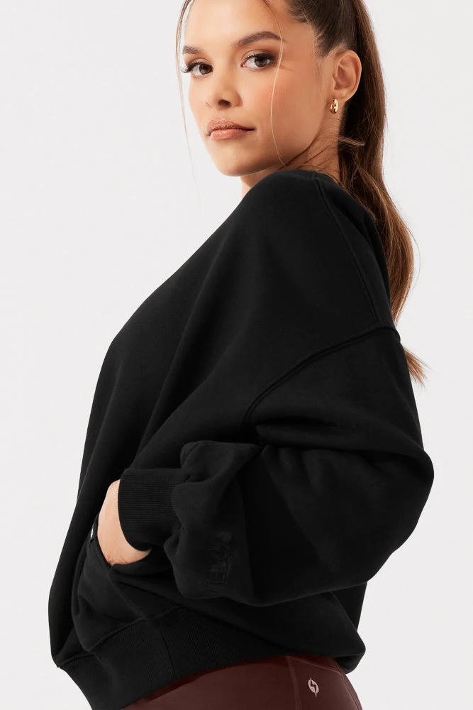 Cloud Crewneck Sweater - Black 4 Cloud Crewneck Sweater - Black - Image 4