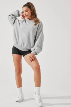 Cloud Crewneck Sweater - Heather Grey 18 Cloud Crewneck Sweater - Heather Grey -Popflex Store CloudCrewSweater HeatherGrey E1015 4153 Edit