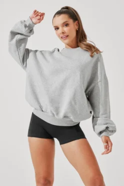 Cloud Crewneck Sweater - Heather Grey 19 Cloud Crewneck Sweater - Heather Grey -Popflex Store CloudCrewSweater HeatherGrey E1015 4172 Edit