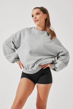 Cloud Crewneck Sweater - Heather Grey 13 Cloud Crewneck Sweater - Heather Grey -Popflex Store CloudCrewSweater HeatherGrey E1015 4178 Edit