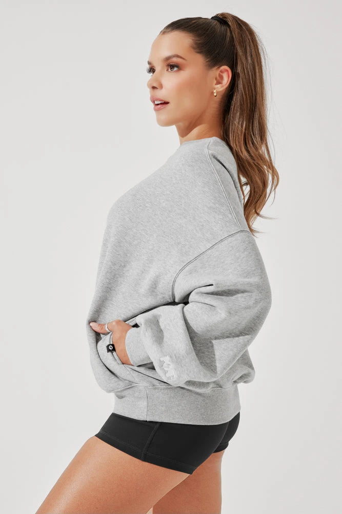 Cloud Crewneck Sweater - Heather Grey 8 Cloud Crewneck Sweater - Heather Grey - Image 8