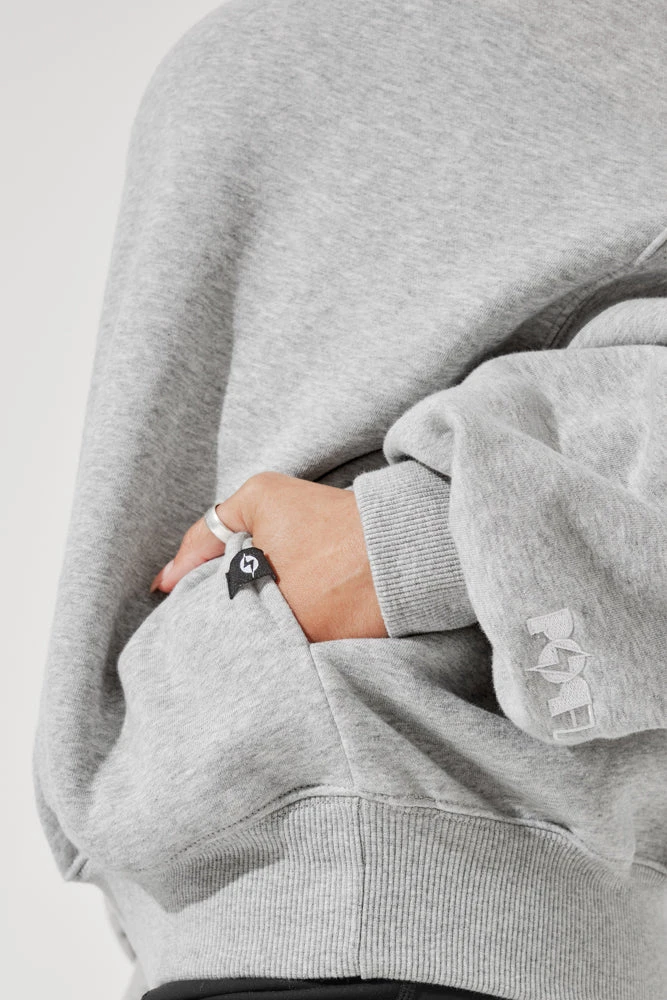 Cloud Crewneck Sweater - Heather Grey 2 Cloud Crewneck Sweater - Heather Grey - Image 2