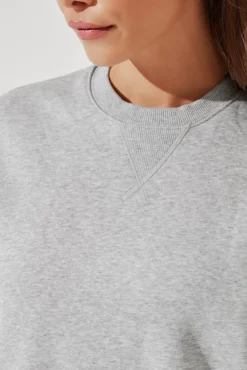 Cloud Crewneck Sweater - Heather Grey 16 Cloud Crewneck Sweater - Heather Grey -Popflex Store CloudCrewSweater HeatherGrey E1015 4201 Edit