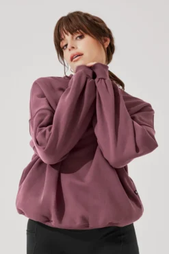 Cloud Crewneck Sweater - Merlot 19 Cloud Crewneck Sweater - Merlot -Popflex Store CloudCrewSweater Merlot E1015 4549 Edit