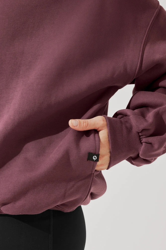 Cloud Crewneck Sweater - Merlot 5 Cloud Crewneck Sweater - Merlot - Image 5