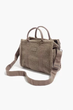 Small Sherpa Sloane Tote - Warm Ash -Popflex Store CopyofBF PF Sloane Sherpa Small Tote WarmAsh Angle