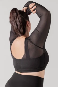 Coquette Long Sleeve Mesh Bra - Black -Popflex Store CoquetteLongSleeveMeshBra Black 1032 0067 Edit