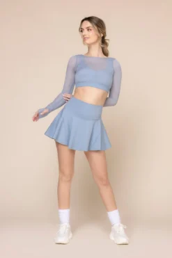 Coquette Long Sleeve Mesh Bra - Blue Storm -Popflex Store CoquetteLongSleeveMeshBra Blue Storm 1032 03815