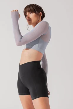 Coquette Long Sleeve Mesh Bra - Blue Stone -Popflex Store CoquetteLongSleeveMeshBra BlueStone 1032 0057 Edit