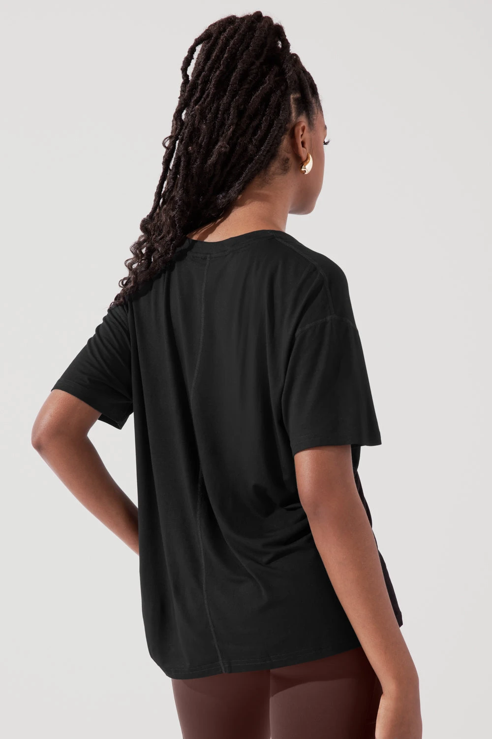 Daring Deep V Tee - Black 5 Daring Deep V Tee - Black - Image 5