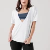 Daring Deep V Tee - White