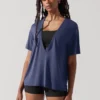 Daring Deep V Tee - Dark Navy