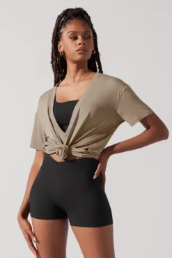 Daring Deep V Tee - Shiitake -Popflex Store DarlingDeepVTee Shitake B1025 0054 Edit 58c41340 e855 4454 a992 1693f03304bd