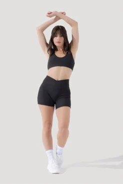 Deep Darling Bra (Ribbed) - Dark Charcoal -Popflex Store Deep Darling Bra 1028 CCHG Midi Shorts Dark Charcoal Ribbed 4015 0495