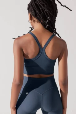 Energy Half Zip Crop Top (Ribbed) - Navy 9 Energy Half Zip Crop Top (Ribbed) - Navy -Popflex Store ENERGYRIBBEDCROPBRAWHALFZIPNAVY1012 0047 Edit 1