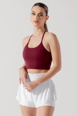Flexy Crop Top - Crimson -Popflex Store FlexyCrop Crimson A1010 0657 Edit