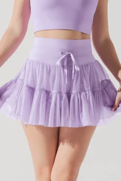 Pirouette Tiered Skort - Digital Lavender -Popflex Store FlexyCrop DigitalLavender A1010 1370 Edit