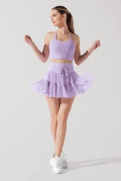 Pirouette Tiered Skort - Digital Lavender -Popflex Store FlexyCrop DigitalLavender A1010 1371 Edit