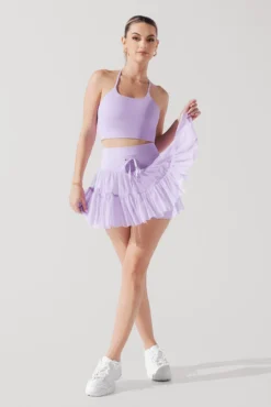 Pirouette Tiered Skort - Digital Lavender -Popflex Store FlexyCrop DigitalLavender A1010 1374 Edit