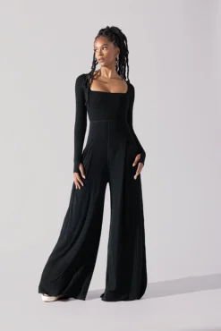 Go With The Flow Long Sleeve Jumpsuit - Black 9 Go With The Flow Long Sleeve Jumpsuit - Black -Popflex Store Go With The Flow Long Sleeve Jumpsuit Black G1017 0008 1copy