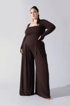 Go With The Flow Long Sleeve Jumpsuit - Cocoa 13 Go With The Flow Long Sleeve Jumpsuit - Cocoa -Popflex Store Go With The Flow Long Sleeve Jumpsuit Cocoa G1017 0009