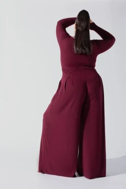 Go With The Flow Long Sleeve Jumpsuit - Garnet 10 Go With The Flow Long Sleeve Jumpsuit - Garnet -Popflex Store Go With The Flow Long Sleeve Jumpsuit Garnet G1017 0023copy