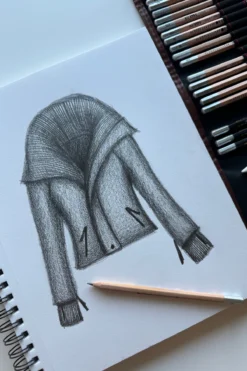 Heart Racer Moto Jacket - Black -Popflex Store HeartRacerJacketSketchPopflex