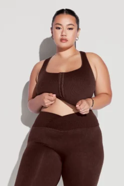 Hook It Up Seamless Bra - French Roast -Popflex Store HookItUpCropTop CCHGLeggings FrenchRoast 2009 Edit