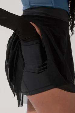 Juliet Wrap Skort - Black -Popflex Store JulietBalletSkort Black H1009 3433 Edit