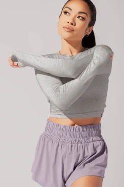 Bow Back Long Sleeve - Heather Grey 11 Bow Back Long Sleeve - Heather Grey -Popflex Store June7POPFLEXPhotoshootArleneOutfit20987 Edit 1 c35d86c0 a030 4fee 8649 8cc1c1a3305b
