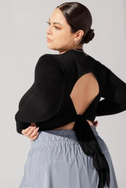 Bow Back Long Sleeve - Black -Popflex Store June7POPFLEXPhotoshootArleneOutfit21989 Edit 1 3d3179da 4067 407c 904a 67794e5bf619