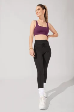 Cargo Leggings With Pockets - Black