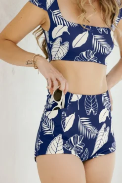 Sand Dollar Surf Shorts With Pockets - Blue Palm