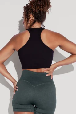 Let's Go Seamless Crop Top - Black 8 Let's Go Seamless Crop Top - Black -Popflex Store Let sGoCropTop Black SSShorts MagicalForest 1494 Edit