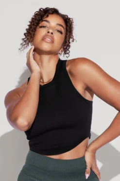 Popflex Store -Popflex Store Let sGoCropTop Black SSShorts MagicalForest 1514 Edit