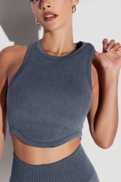 Let's Go Seamless Crop Top - Vintage Indigo -Popflex Store Let sGoCropTop SSLeggings vintageindigo 1424 Edit