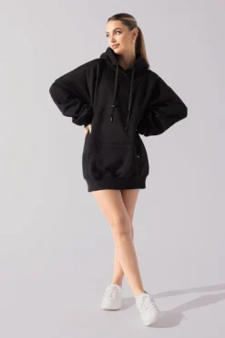 Long Cloud Hoodie - Black -Popflex Store Long Cloud Hoodie Black B1002 0325copy