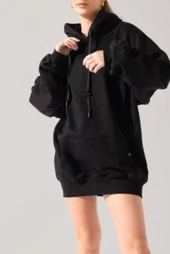 Long Cloud Hoodie - Black -Popflex Store Long Cloud Hoodie Black B1002 0350 Editcopy