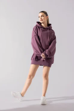 Long Cloud Hoodie - Deep Plum -Popflex Store Long Cloud Hoodie Plum B1002 0001 Editcopy
