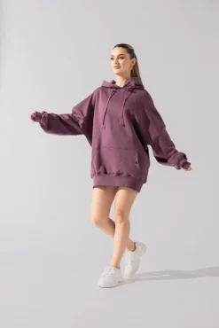 Long Cloud Hoodie - Deep Plum -Popflex Store Long Cloud Hoodie Plum B1002 0014copy