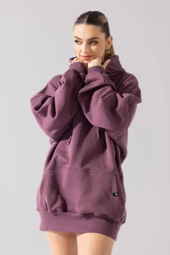 Long Cloud Hoodie - Deep Plum -Popflex Store Long Cloud Hoodie Plum B1002 0041copy