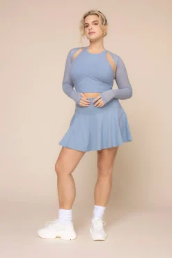 Mesh Corset Shrug - Blue Storm -Popflex Store MeshCorsetShrug BlueStorm B1030 03288