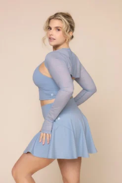 Mesh Corset Shrug - Blue Storm -Popflex Store MeshCorsetShrug BlueStorm B1030 03310