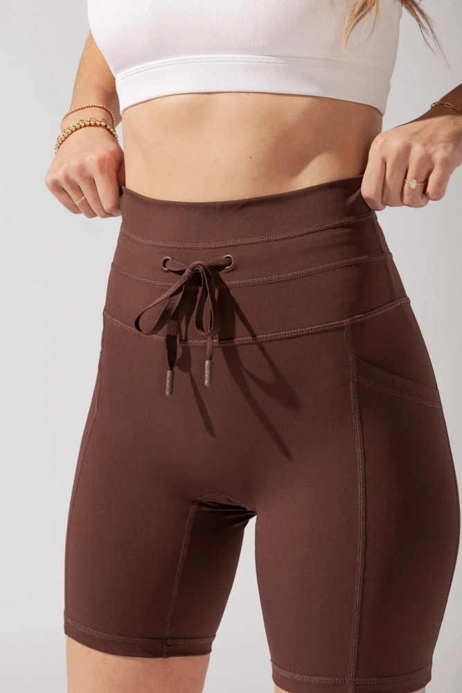 Cargo Biker Short With Pockets (Pet Hair Resistant) - Carob 6 Cargo Biker Short With Pockets (Pet Hair Resistant) - Carob - Image 6