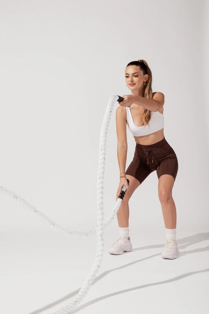 Cargo Biker Short With Pockets (Pet Hair Resistant) - Carob 2 Cargo Biker Short With Pockets (Pet Hair Resistant) - Carob - Image 2