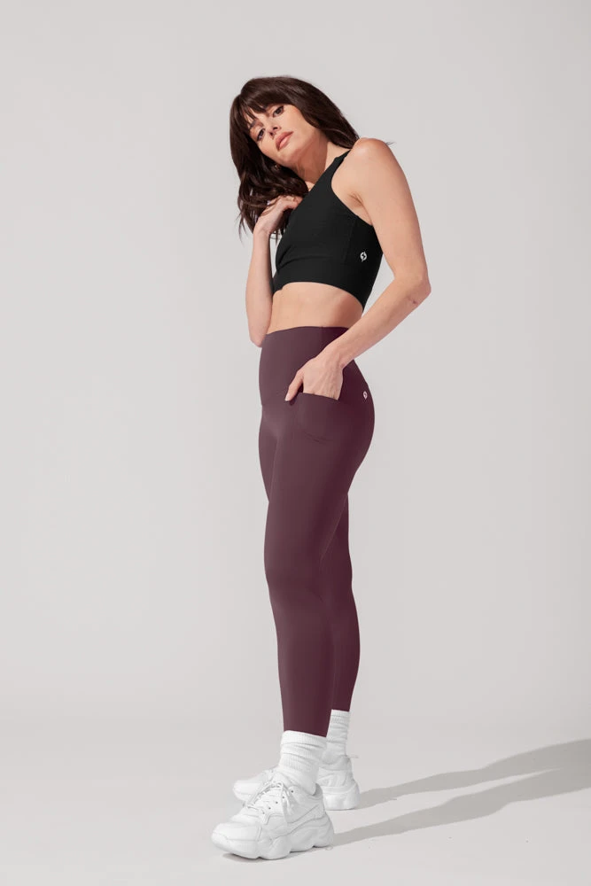 Supersculpt™ Leggings With Pockets (Pet Hair Resistant) - Pecan 5 Supersculpt™ Leggings With Pockets (Pet Hair Resistant) - Pecan - Image 5